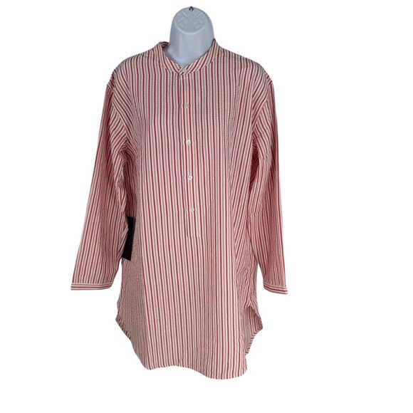 Tuckernuck NEW Strawberry Stripe Bodie Swim Beach Cover Up Button Down Dress S - Picture 2 of 6